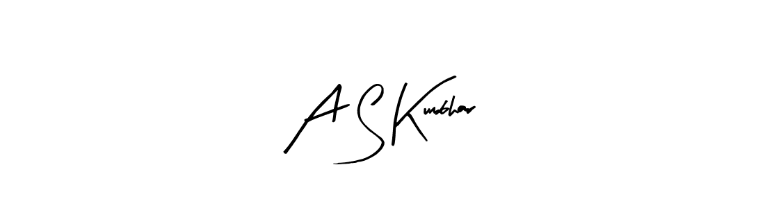 Arty Signature is a professional signature style that is perfect for those who want to add a touch of class to their signature. It is also a great choice for those who want to make their signature more unique. Get A S Kumbhar name to fancy signature for free. A S Kumbhar signature style 8 images and pictures png
