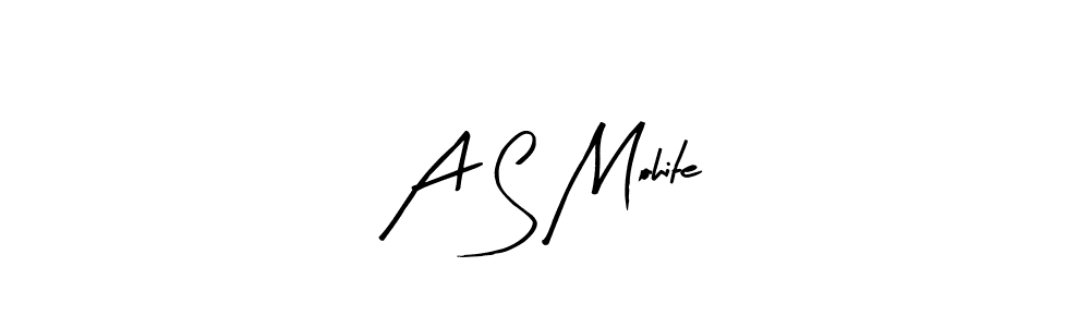 How to make A S Mohite signature? Arty Signature is a professional autograph style. Create handwritten signature for A S Mohite name. A S Mohite signature style 8 images and pictures png