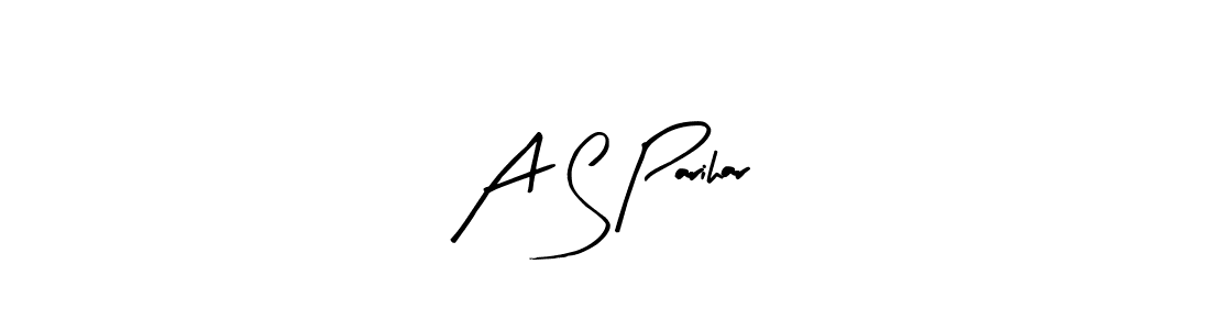 Similarly Arty Signature is the best handwritten signature design. Signature creator online .You can use it as an online autograph creator for name A S Parihar. A S Parihar signature style 8 images and pictures png