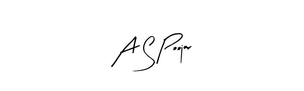 Also we have A S Poojar name is the best signature style. Create professional handwritten signature collection using Arty Signature autograph style. A S Poojar signature style 8 images and pictures png