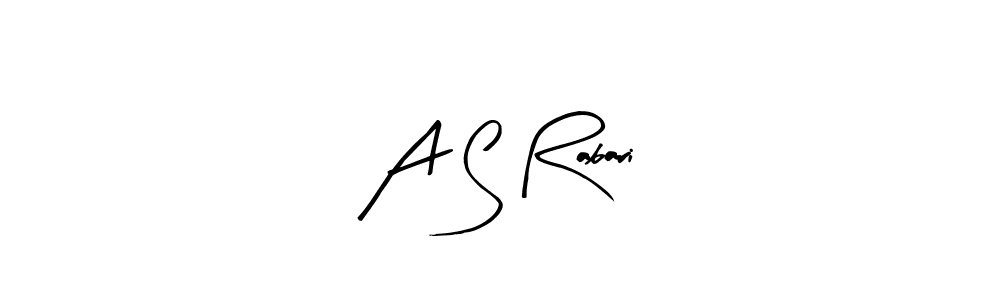 Create a beautiful signature design for name A S Rabari. With this signature (Arty Signature) fonts, you can make a handwritten signature for free. A S Rabari signature style 8 images and pictures png