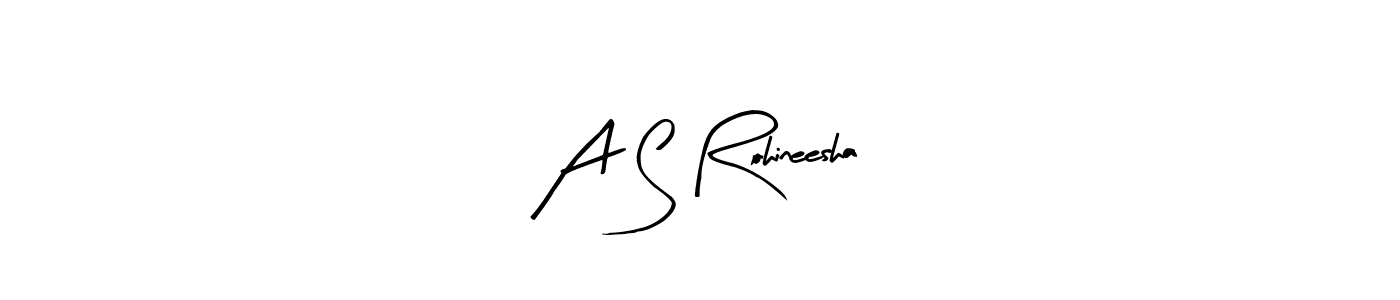 A S Rohineesha stylish signature style. Best Handwritten Sign (Arty Signature) for my name. Handwritten Signature Collection Ideas for my name A S Rohineesha. A S Rohineesha signature style 8 images and pictures png