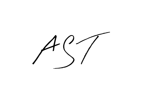 Create a beautiful signature design for name A S T. With this signature (Arty Signature) fonts, you can make a handwritten signature for free. A S T signature style 8 images and pictures png