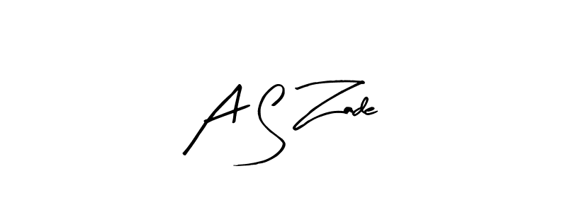 How to make A S Zade signature? Arty Signature is a professional autograph style. Create handwritten signature for A S Zade name. A S Zade signature style 8 images and pictures png