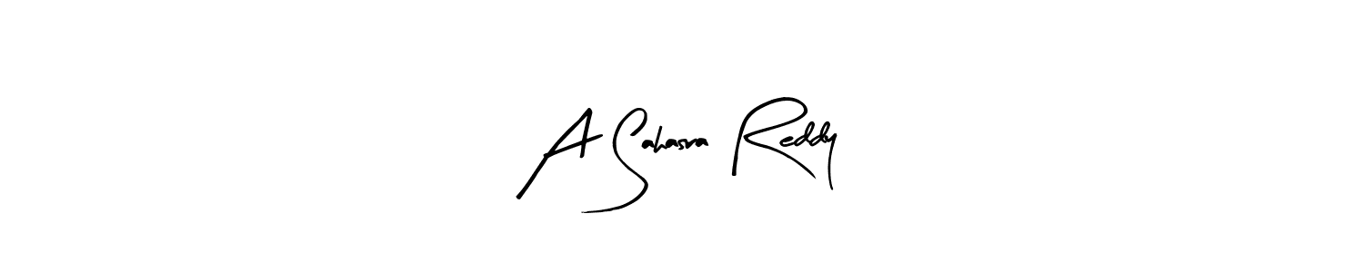 This is the best signature style for the A Sahasra Reddy name. Also you like these signature font (Arty Signature). Mix name signature. A Sahasra Reddy signature style 8 images and pictures png