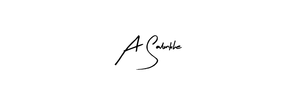 Arty Signature is a professional signature style that is perfect for those who want to add a touch of class to their signature. It is also a great choice for those who want to make their signature more unique. Get A Salunkhe name to fancy signature for free. A Salunkhe signature style 8 images and pictures png