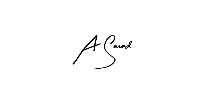 The best way (Arty Signature) to make a short signature is to pick only two or three words in your name. The name A Samad include a total of six letters. For converting this name. A Samad signature style 8 images and pictures png