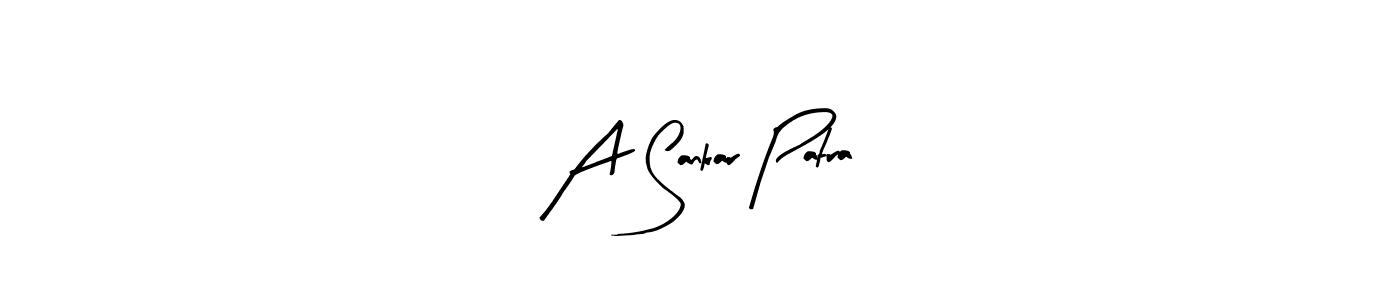 The best way (Arty Signature) to make a short signature is to pick only two or three words in your name. The name A Sankar Patra include a total of six letters. For converting this name. A Sankar Patra signature style 8 images and pictures png