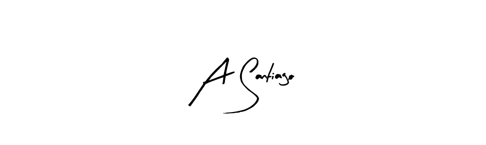 if you are searching for the best signature style for your name A Santiago. so please give up your signature search. here we have designed multiple signature styles  using Arty Signature. A Santiago signature style 8 images and pictures png