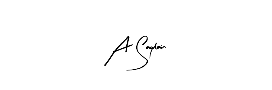 Here are the top 10 professional signature styles for the name A Saqlain. These are the best autograph styles you can use for your name. A Saqlain signature style 8 images and pictures png