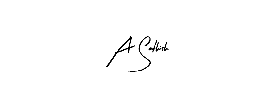 You should practise on your own different ways (Arty Signature) to write your name (A Sathish) in signature. don't let someone else do it for you. A Sathish signature style 8 images and pictures png