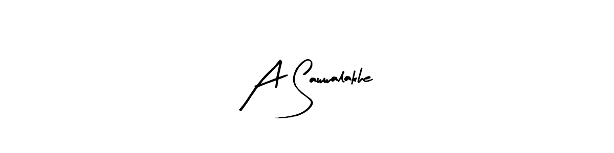 Arty Signature is a professional signature style that is perfect for those who want to add a touch of class to their signature. It is also a great choice for those who want to make their signature more unique. Get A Sawwalakhe name to fancy signature for free. A Sawwalakhe signature style 8 images and pictures png