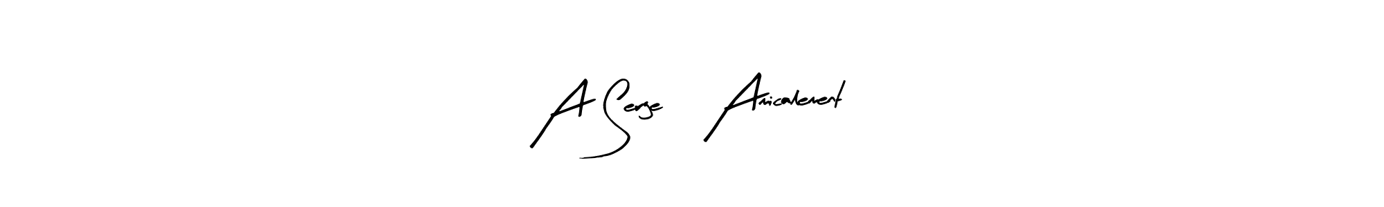 if you are searching for the best signature style for your name A Serge, Amicalement. so please give up your signature search. here we have designed multiple signature styles  using Arty Signature. A Serge, Amicalement signature style 8 images and pictures png