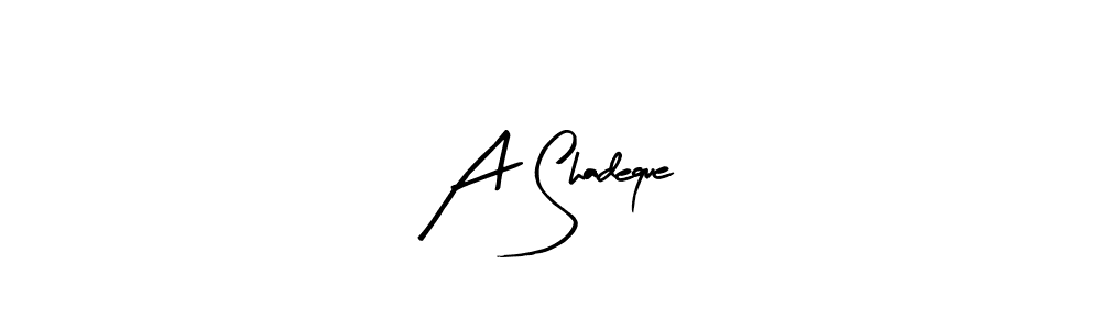 How to make A Shadeque name signature. Use Arty Signature style for creating short signs online. This is the latest handwritten sign. A Shadeque signature style 8 images and pictures png