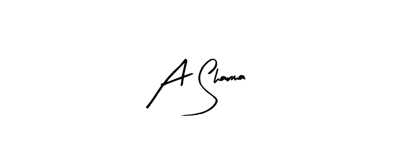 The best way (Arty Signature) to make a short signature is to pick only two or three words in your name. The name A Sharma include a total of six letters. For converting this name. A Sharma signature style 8 images and pictures png