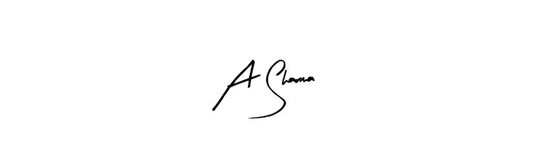 How to make A Sharma 95 name signature. Use Arty Signature style for creating short signs online. This is the latest handwritten sign. A Sharma 95 signature style 8 images and pictures png