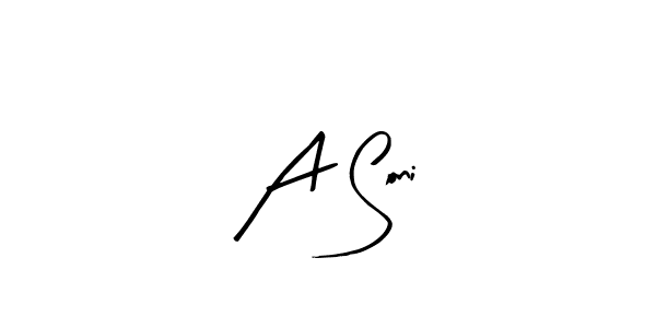 Make a beautiful signature design for name A Soni. With this signature (Arty Signature) style, you can create a handwritten signature for free. A Soni signature style 8 images and pictures png