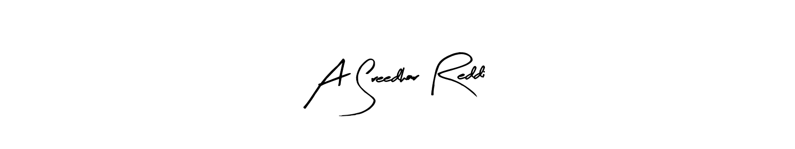 How to make A Sreedhar Reddi name signature. Use Arty Signature style for creating short signs online. This is the latest handwritten sign. A Sreedhar Reddi signature style 8 images and pictures png