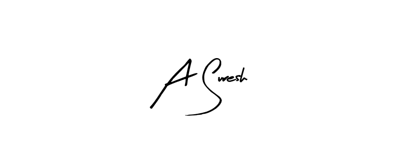 Similarly Arty Signature is the best handwritten signature design. Signature creator online .You can use it as an online autograph creator for name A Suresh. A Suresh signature style 8 images and pictures png