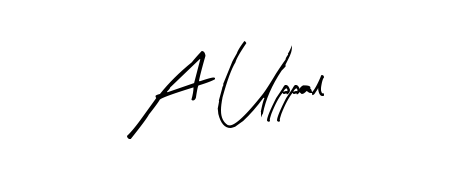 A modern signature idea for name A Uppal using Arty Signature font. Clean strokes and elegant curves make it stand out instantly. A Uppal signature style 8 images and pictures png