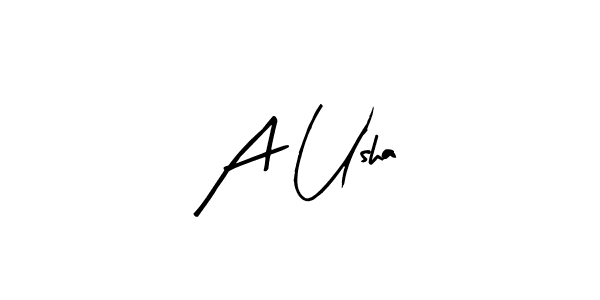 if you are searching for the best signature style for your name A Usha. so please give up your signature search. here we have designed multiple signature styles  using Arty Signature. A Usha signature style 8 images and pictures png