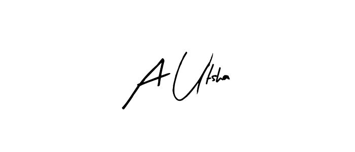 Design your own signature with our free online signature maker. With this signature software, you can create a handwritten (Arty Signature) signature for name A Utsha. A Utsha signature style 8 images and pictures png