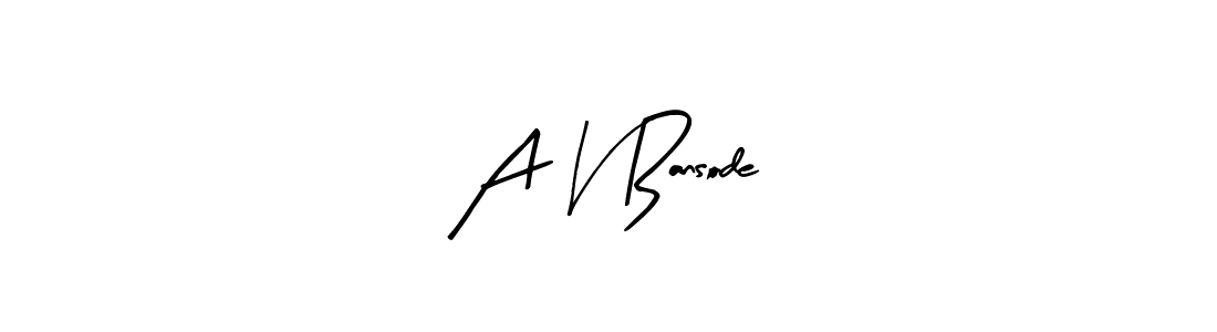 Also You can easily find your signature by using the search form. We will create A V Bansode name handwritten signature images for you free of cost using Arty Signature sign style. A V Bansode signature style 8 images and pictures png