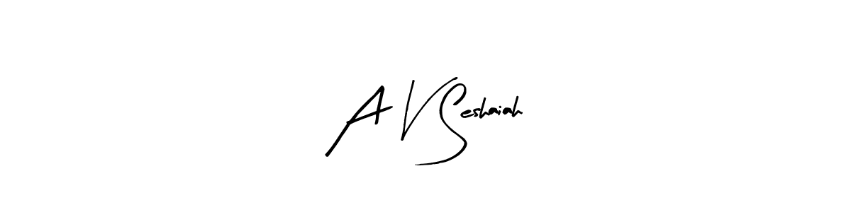 This is the best signature style for the A V Seshaiah name. Also you like these signature font (Arty Signature). Mix name signature. A V Seshaiah signature style 8 images and pictures png