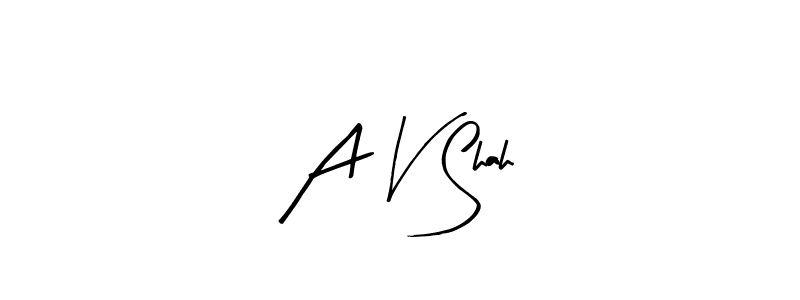 It looks lik you need a new signature style for name A V Shah. Design unique handwritten (Arty Signature) signature with our free signature maker in just a few clicks. A V Shah signature style 8 images and pictures png