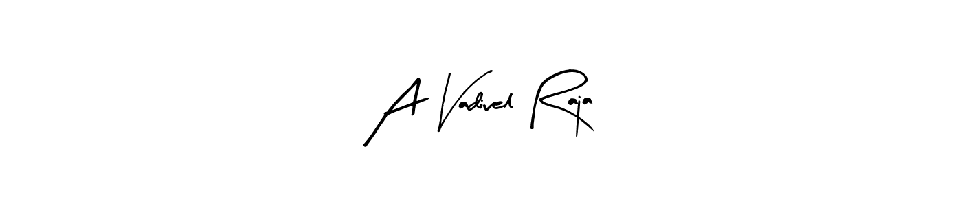 How to make A Vadivel Raja name signature. Use Arty Signature style for creating short signs online. This is the latest handwritten sign. A Vadivel Raja signature style 8 images and pictures png