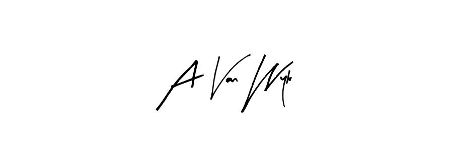 Make a beautiful signature design for name A Van Wyk. With this signature (Arty Signature) style, you can create a handwritten signature for free. A Van Wyk signature style 8 images and pictures png