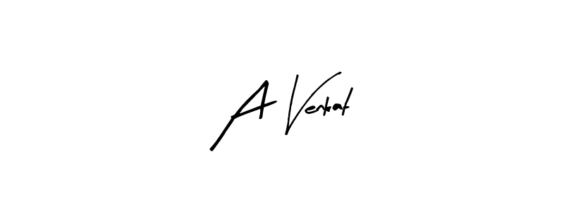 The best way (Arty Signature) to make a short signature is to pick only two or three words in your name. The name A Venkat include a total of six letters. For converting this name. A Venkat signature style 8 images and pictures png