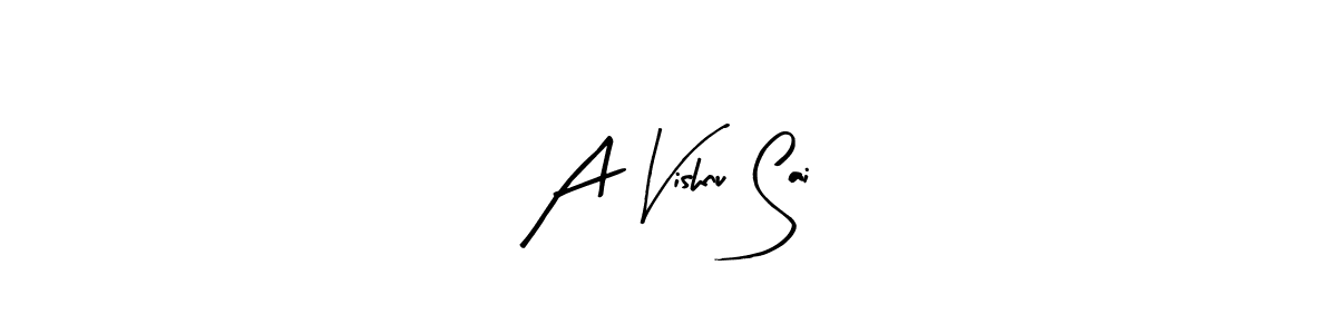 How to make A Vishnu Sai signature? Arty Signature is a professional autograph style. Create handwritten signature for A Vishnu Sai name. A Vishnu Sai signature style 8 images and pictures png