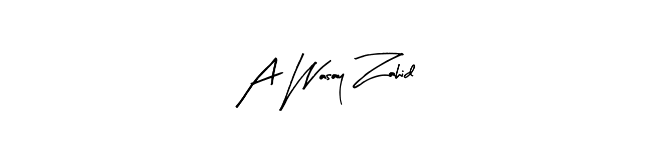 How to Draw A Wasay Zahid signature style? Arty Signature is a latest design signature styles for name A Wasay Zahid. A Wasay Zahid signature style 8 images and pictures png