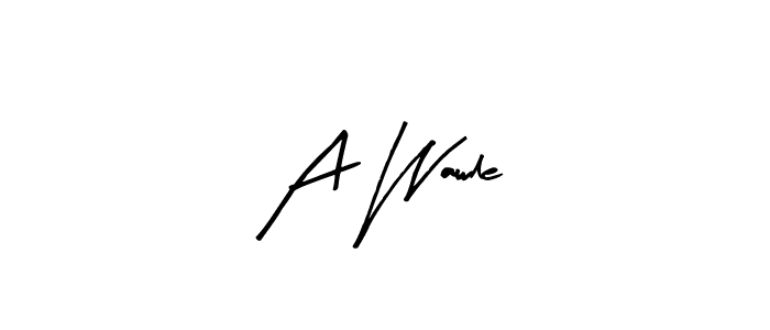 if you are searching for the best signature style for your name A Wawle. so please give up your signature search. here we have designed multiple signature styles  using Arty Signature. A Wawle signature style 8 images and pictures png