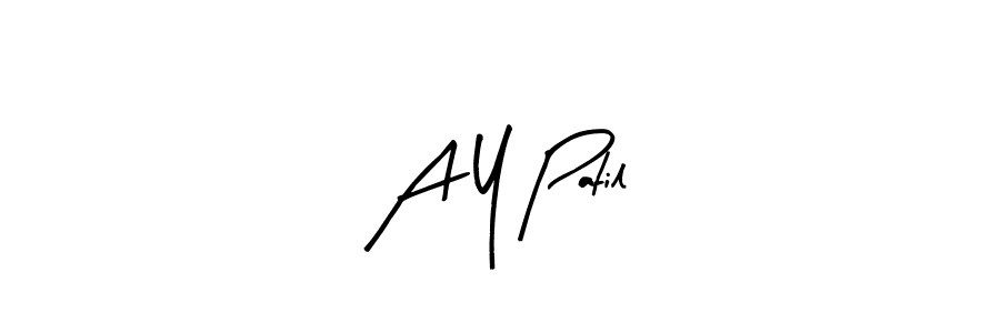 Use a signature maker to create a handwritten signature online. With this signature software, you can design (Arty Signature) your own signature for name A Y Patil. A Y Patil signature style 8 images and pictures png