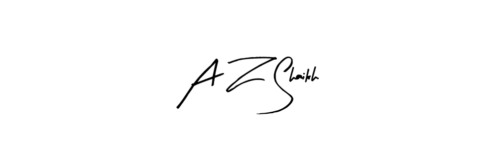 Also You can easily find your signature by using the search form. We will create A Z Shaikh name handwritten signature images for you free of cost using Arty Signature sign style. A Z Shaikh signature style 8 images and pictures png