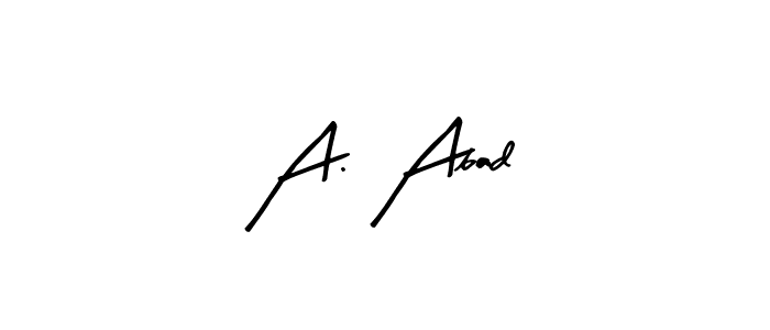 How to make A. Abad name signature. Use Arty Signature style for creating short signs online. This is the latest handwritten sign. A. Abad signature style 8 images and pictures png