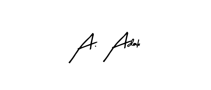 How to make A. Adak signature? Arty Signature is a professional autograph style. Create handwritten signature for A. Adak name. A. Adak signature style 8 images and pictures png