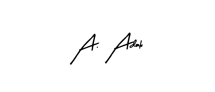 A. Adak stylish signature style. Best Handwritten Sign (Arty Signature) for my name. Handwritten Signature Collection Ideas for my name A. Adak. A. Adak signature style 8 images and pictures png