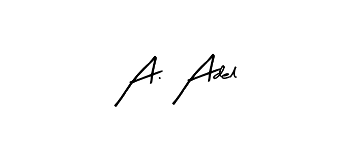 A. Adel stylish signature style. Best Handwritten Sign (Arty Signature) for my name. Handwritten Signature Collection Ideas for my name A. Adel. A. Adel signature style 8 images and pictures png