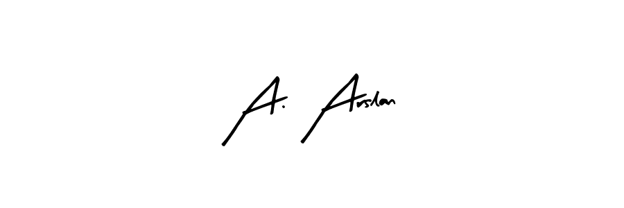 Make a beautiful signature design for name A. Arslan. With this signature (Arty Signature) style, you can create a handwritten signature for free. A. Arslan signature style 8 images and pictures png