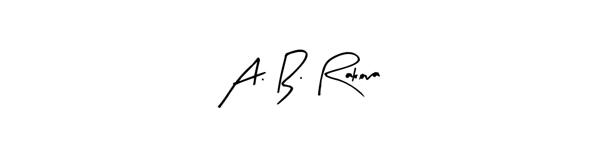 Design your own signature with our free online signature maker. With this signature software, you can create a handwritten (Arty Signature) signature for name A. B. Rakova. A. B. Rakova signature style 8 images and pictures png