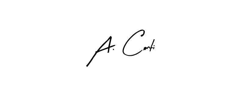 Arty Signature is a professional signature style that is perfect for those who want to add a touch of class to their signature. It is also a great choice for those who want to make their signature more unique. Get A. Conti name to fancy signature for free. A. Conti signature style 8 images and pictures png