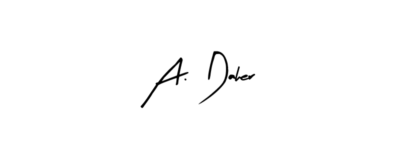 A. Daher stylish signature style. Best Handwritten Sign (Arty Signature) for my name. Handwritten Signature Collection Ideas for my name A. Daher. A. Daher signature style 8 images and pictures png