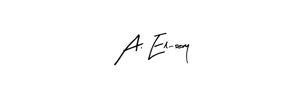 Arty Signature is a professional signature style that is perfect for those who want to add a touch of class to their signature. It is also a great choice for those who want to make their signature more unique. Get A. El-sery name to fancy signature for free. A. El-sery signature style 8 images and pictures png