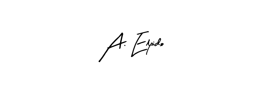 The best way (Arty Signature) to make a short signature is to pick only two or three words in your name. The name A. Elpido include a total of six letters. For converting this name. A. Elpido signature style 8 images and pictures png