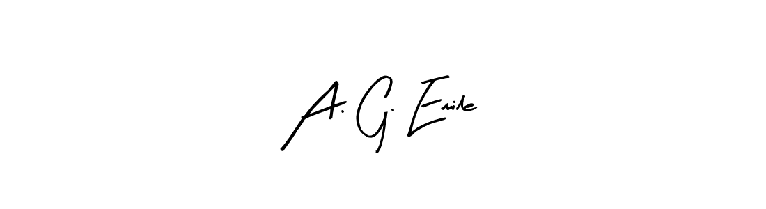 It looks lik you need a new signature style for name A. G. Emile. Design unique handwritten (Arty Signature) signature with our free signature maker in just a few clicks. A. G. Emile signature style 8 images and pictures png