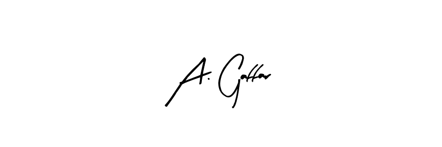 Design your own signature with our free online signature maker. With this signature software, you can create a handwritten (Arty Signature) signature for name A. Gaffar. A. Gaffar signature style 8 images and pictures png