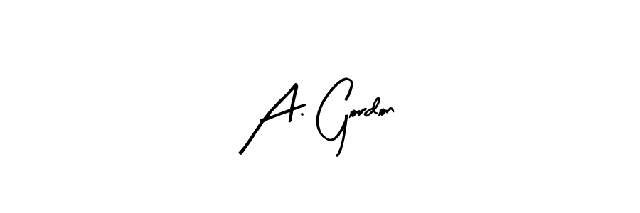 Design your own signature with our free online signature maker. With this signature software, you can create a handwritten (Arty Signature) signature for name A. Gordon. A. Gordon signature style 8 images and pictures png